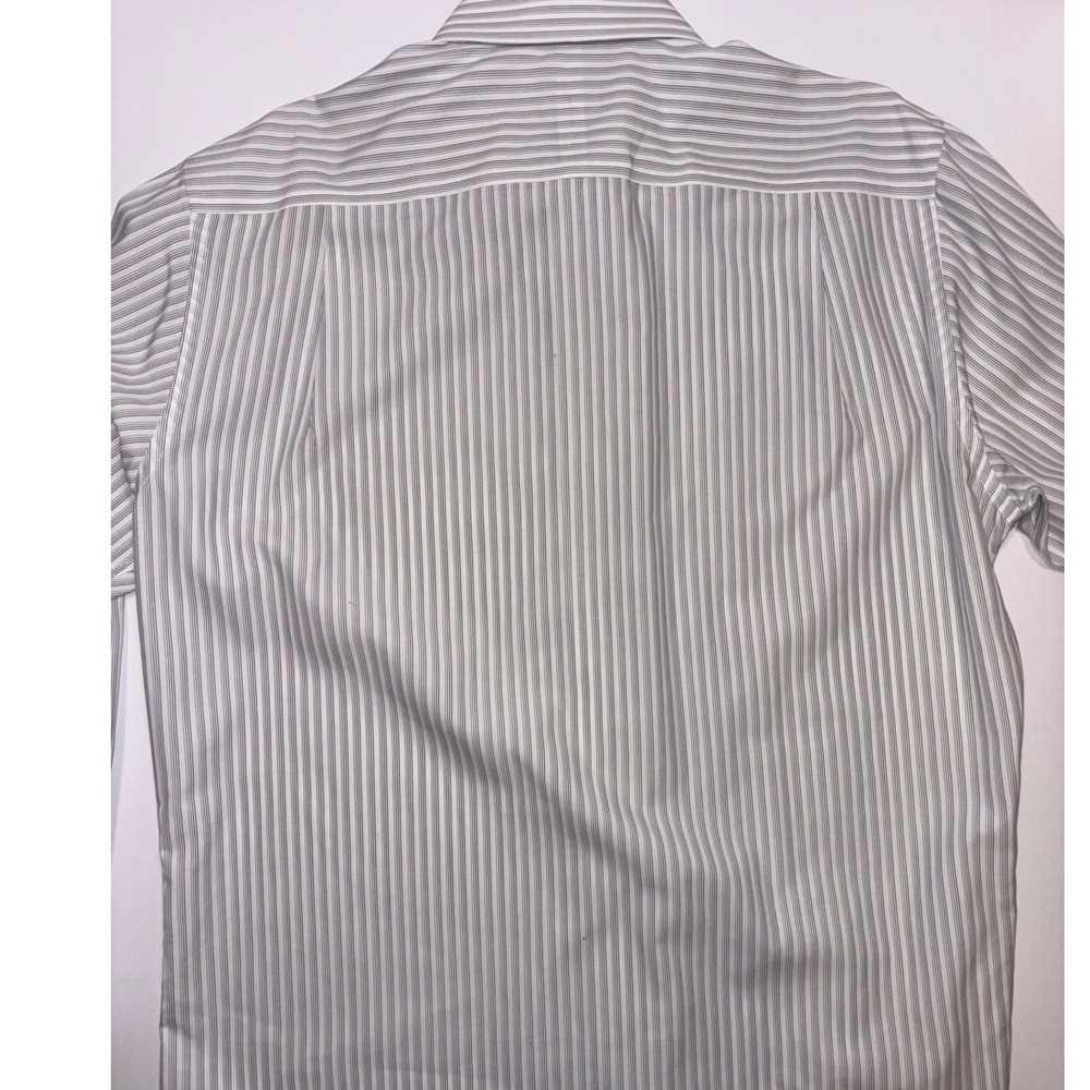 JOS‎ A BANK Traveler's Collection Tailored Fit Striped Dress Shirt 17 34 Men - Picture 6 of 8